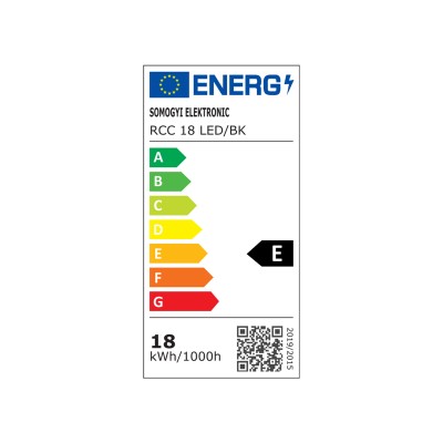 LED-es fali/mennyezeti kör alakú lámpa - RCC 18 LED/BK